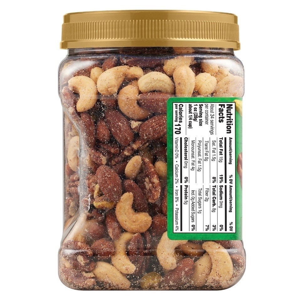 Member’s Mark Unsalted Deluxe Mixed Nuts 34 oz 2 Pack Premium Snack