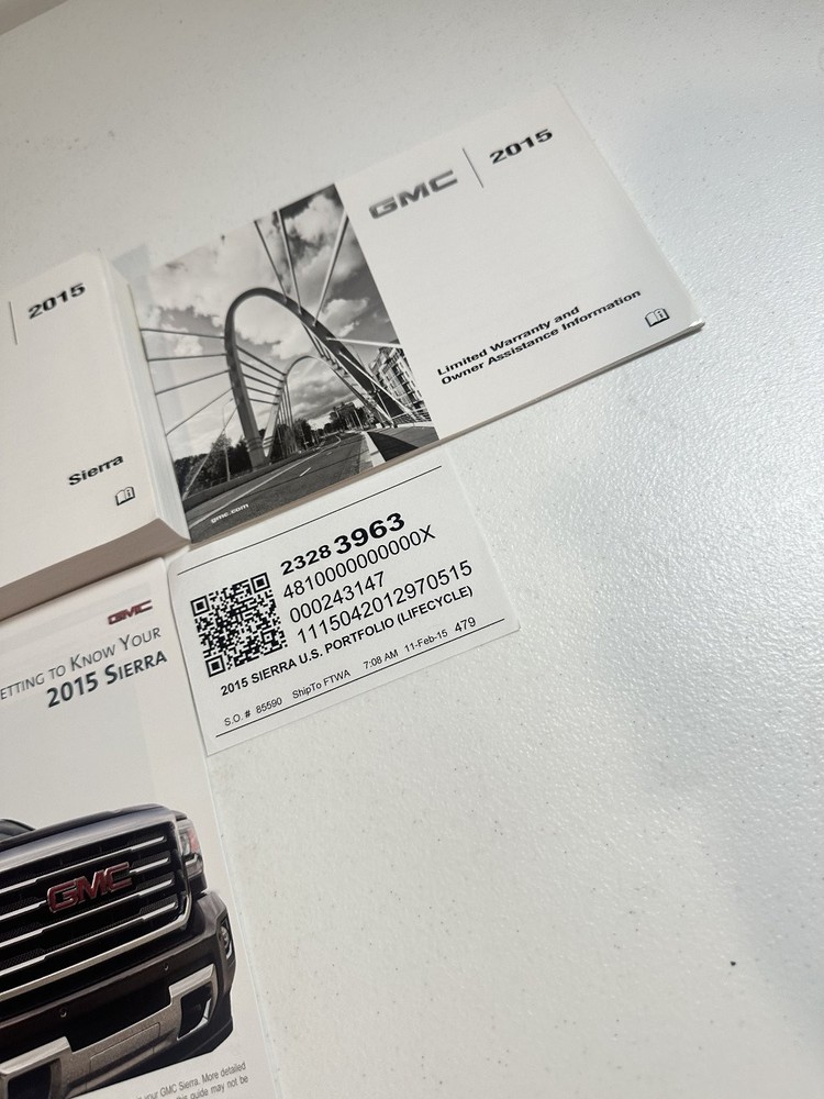 2015 GMC Sierra Owner Manuals Set