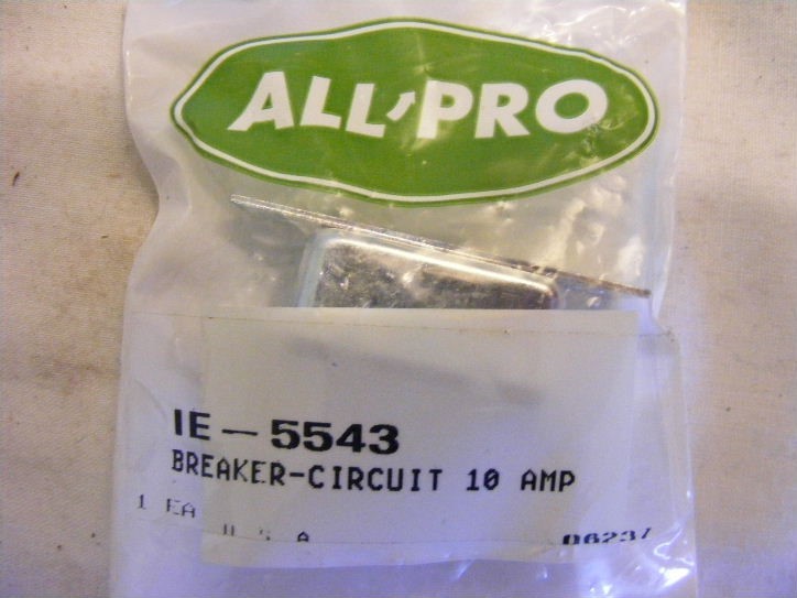 Quantity 3 New All Pro IE-5543 10 Amp Circuit Breakers