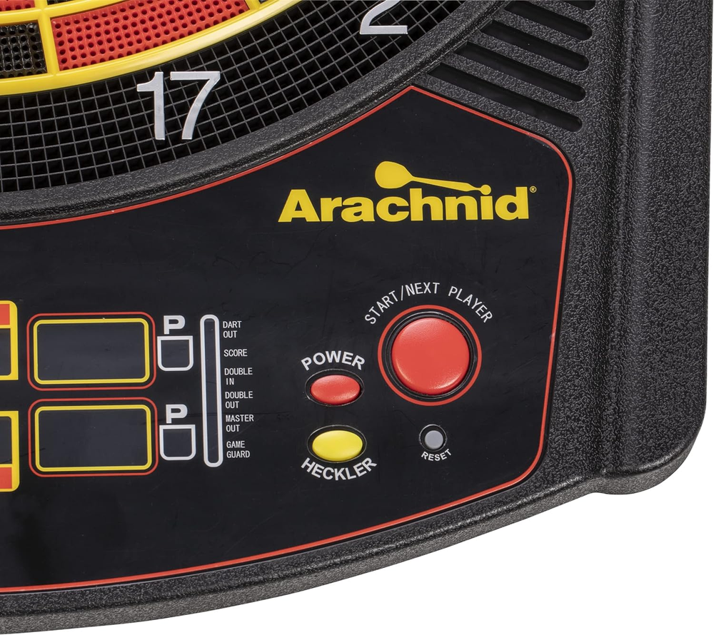 Cricket Pro 450 Electronic Dartboard Features 31 Games Black/Red