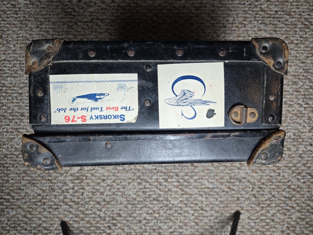 VINTAGE BELL SYSTEMS B TELEPHONE LINEMANS TOOLBOX CASE WITH STICKERS