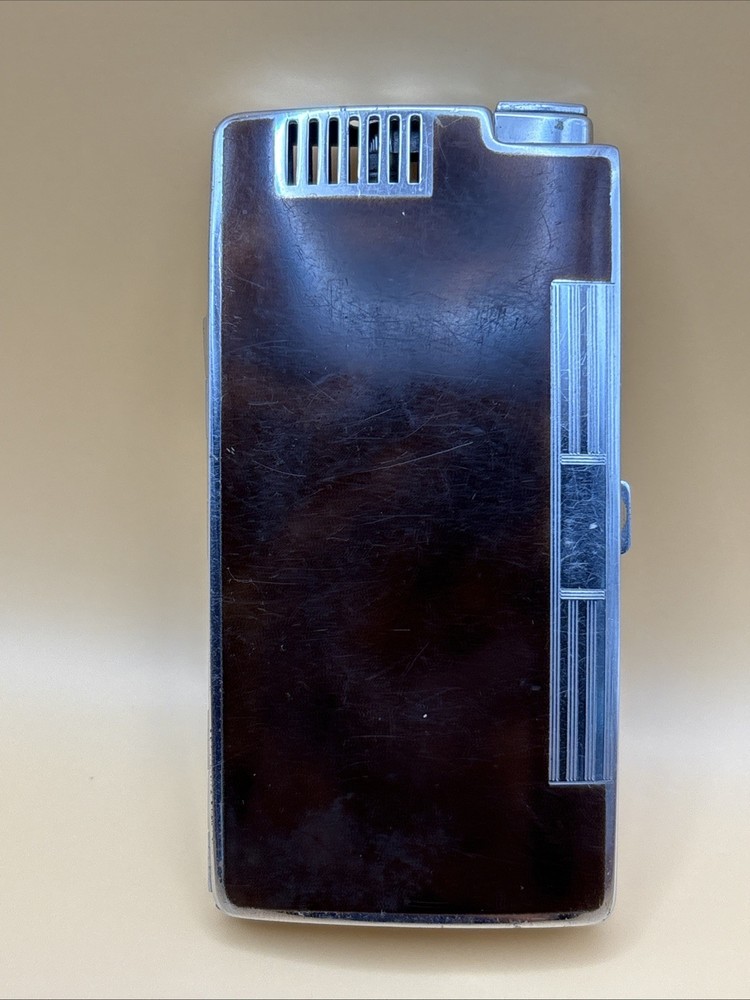 Vintage Ronson “Pal” Cigarette lighter/Case Brown Not Tested