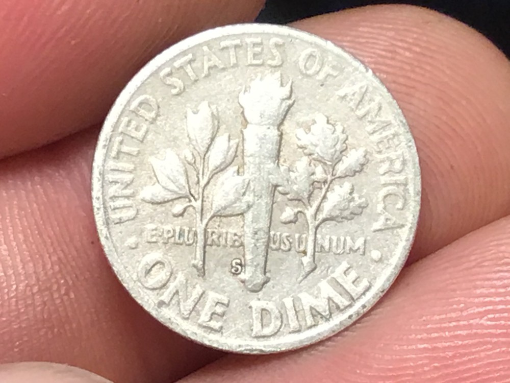 1955-S Silver Roosevelt Dime, 1 dime from those pictured