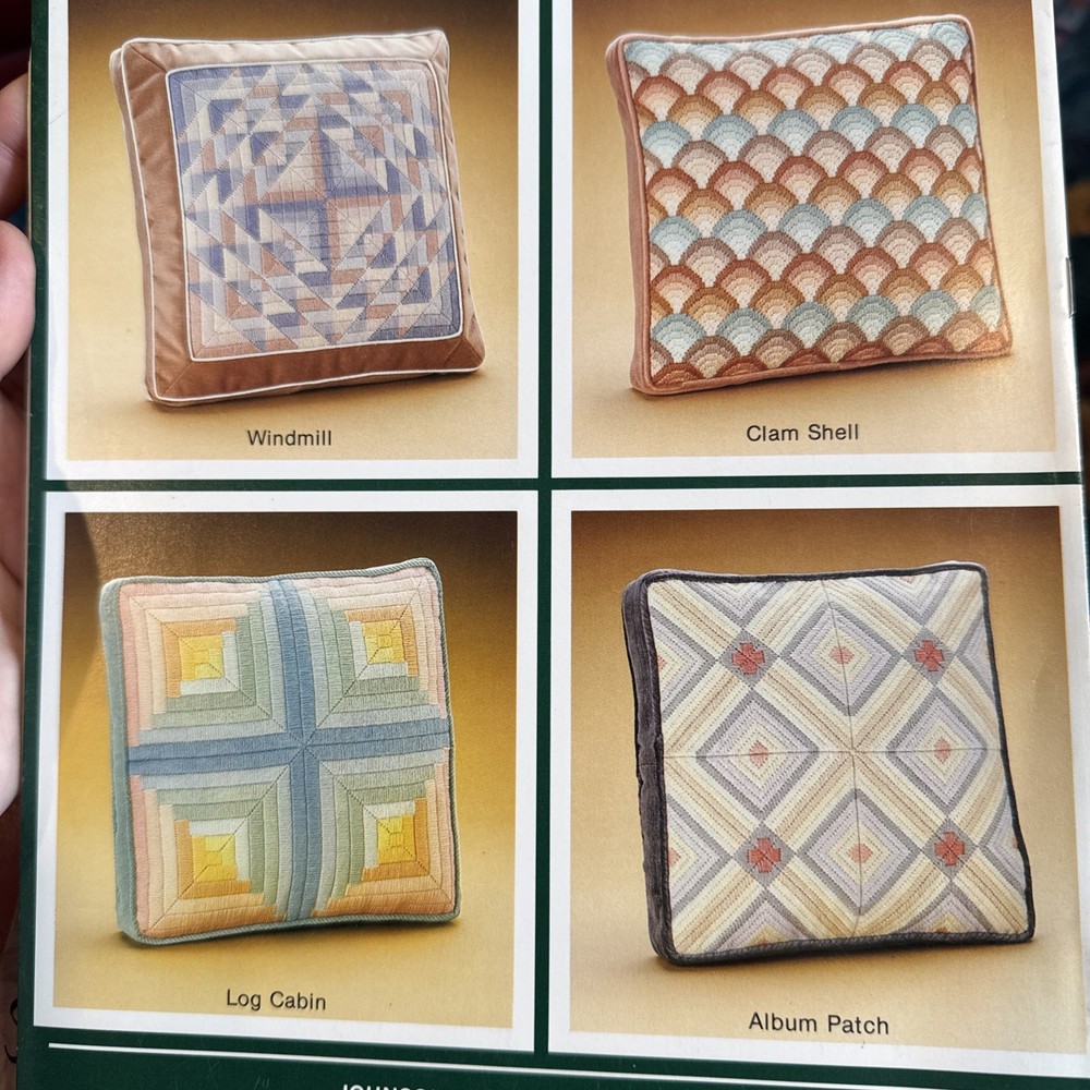 Quilt Design Needlepoint Pattern Booklets Bargello Pillows Chart