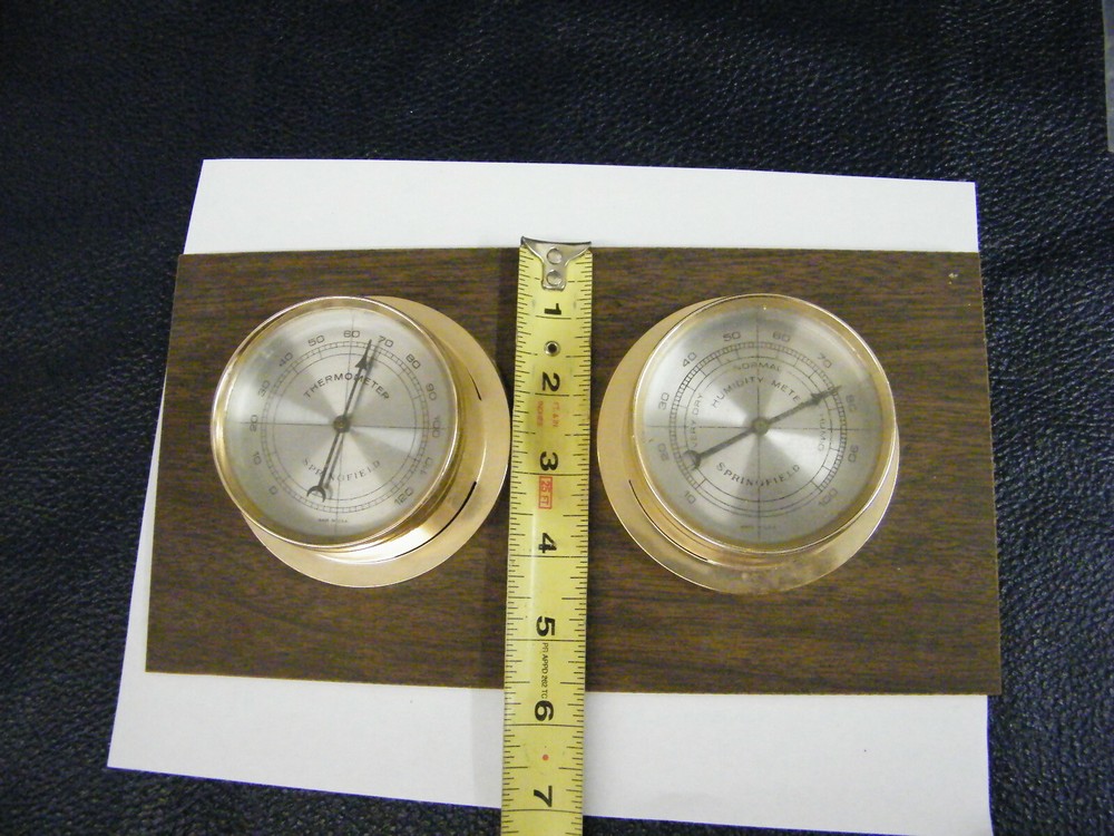 Vintage Springfield Instrument Thermometer & Humidity Meter