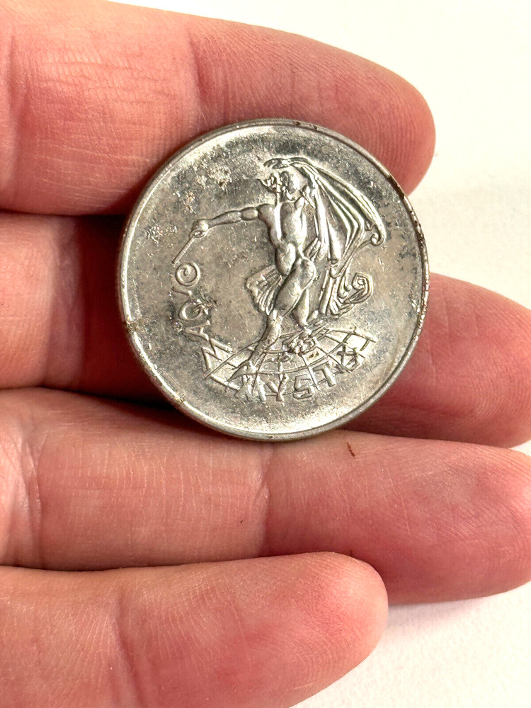 vtg Mysto Magic token coin devil magician AC Gilbert