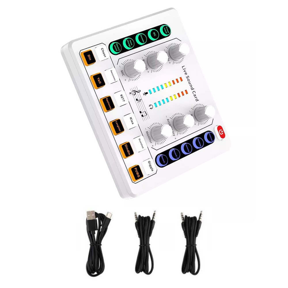 M8 Versatile Sound Card Body For Win/Mac OS/Android/IOS Wide Compatibility