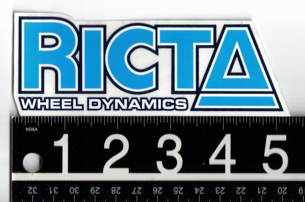 Ricta Wheels Sticker 5.25 in x 2 in Multicolor Skateboard Decal