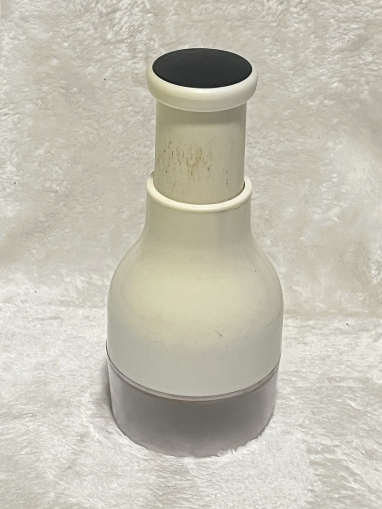 Push Function Manual Food Chopper Dicer Spring Action Steel Blade White 9"