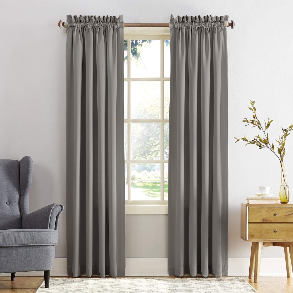 Sun Zero Barrow Energy Efficient Rod Pocket Curtain Single Panel