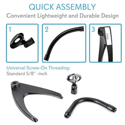 Universal Desktop Microphone Stand Adjustable Tabletop Mic Holder for Table Desk