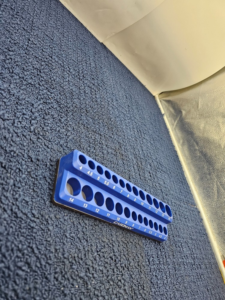 Casoman Magnetic Socket Holder Organizer Blue Replacement 4-14 Storage