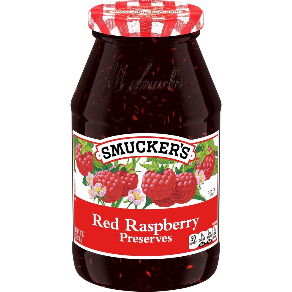 Smucker's Red Raspberry Preserves, 32 oz