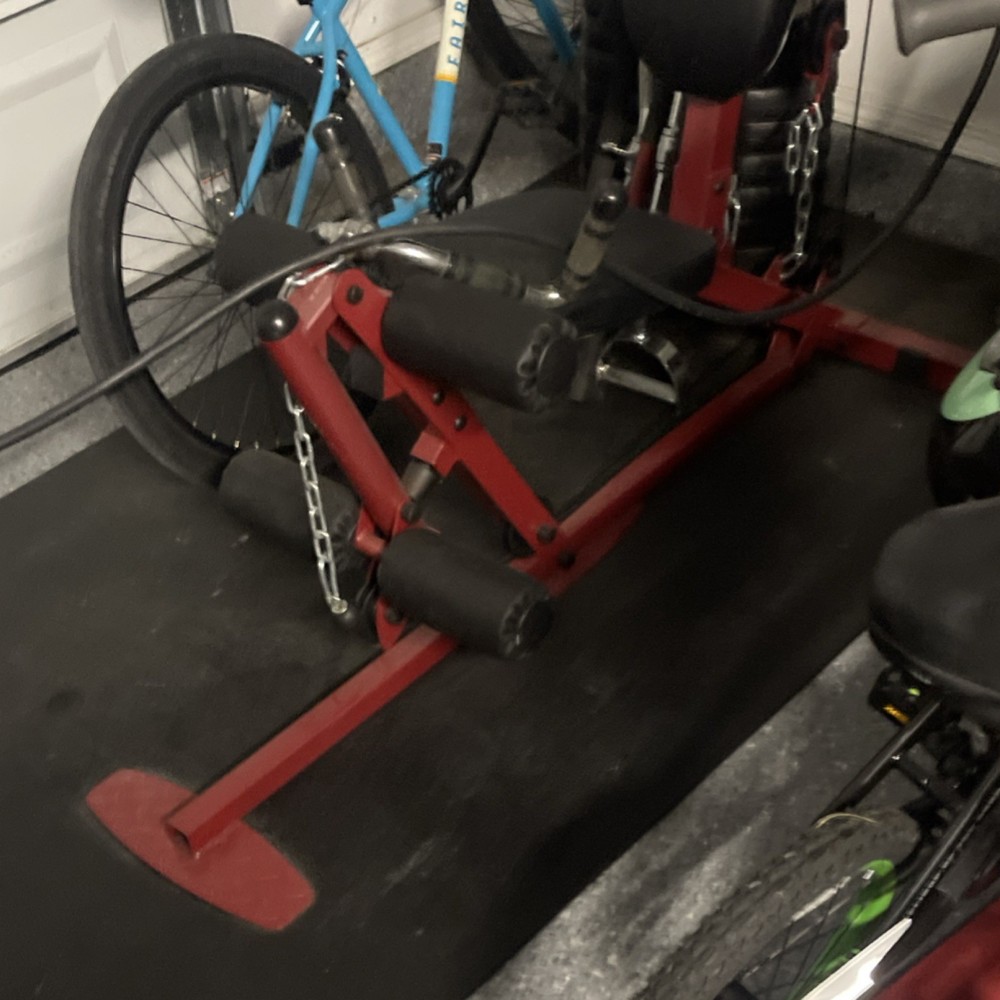 Body Solid Multi-Station Adjustable Home Gym Red/Black Cable System Weight Stack