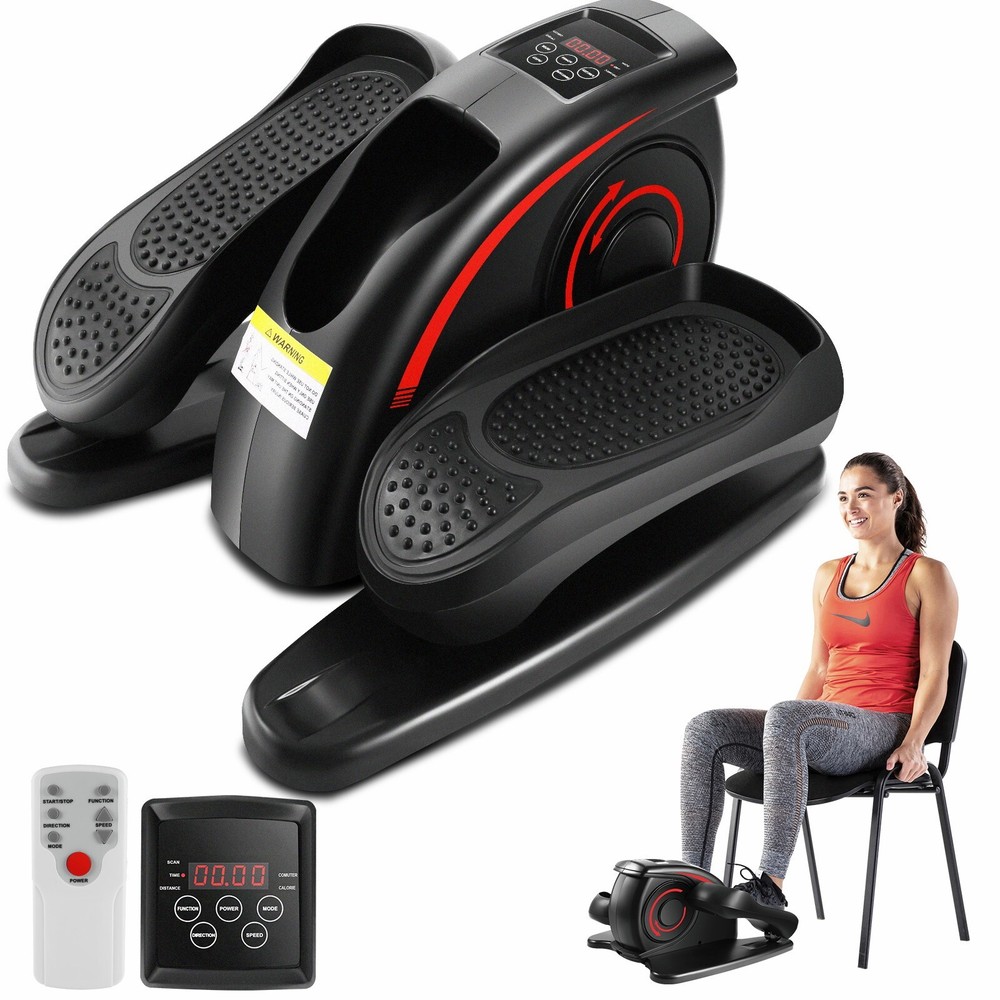 Under Desk Elliptical Electric Mini Ellipse Leg Exerciser w/Remote Control & LCD