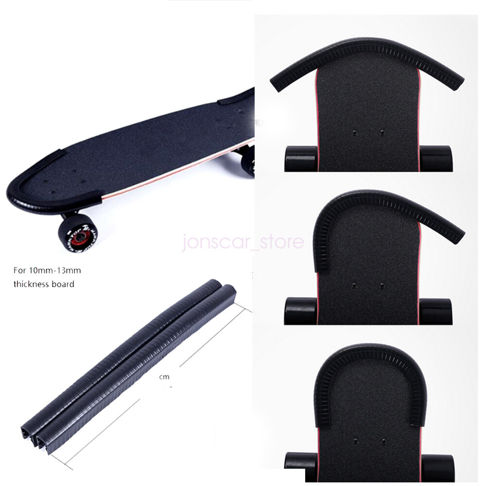 2Pc Skateboard Longboard Double Rocker Deck Guards Protector Strip Cover