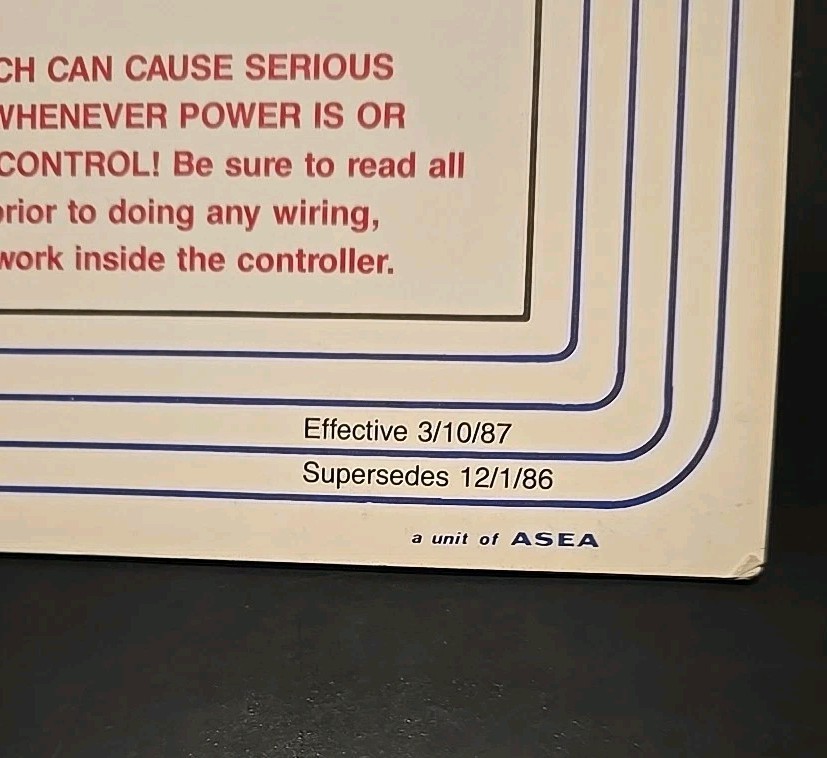 Parametrics Parajust GX IM6872 Installation Manual 1987 ASEA