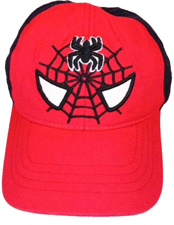 Spider-Man Hat Cap Strap Back Embroidered Eyes Web Kids One Size Marvel