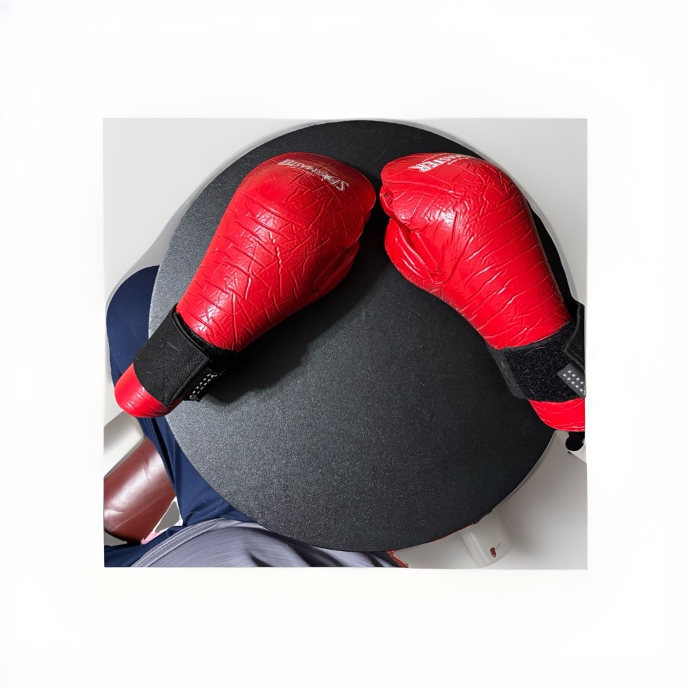 Tiger Claw's Sparmaster Sparring Gloves Medium Size, Helmet By Macho