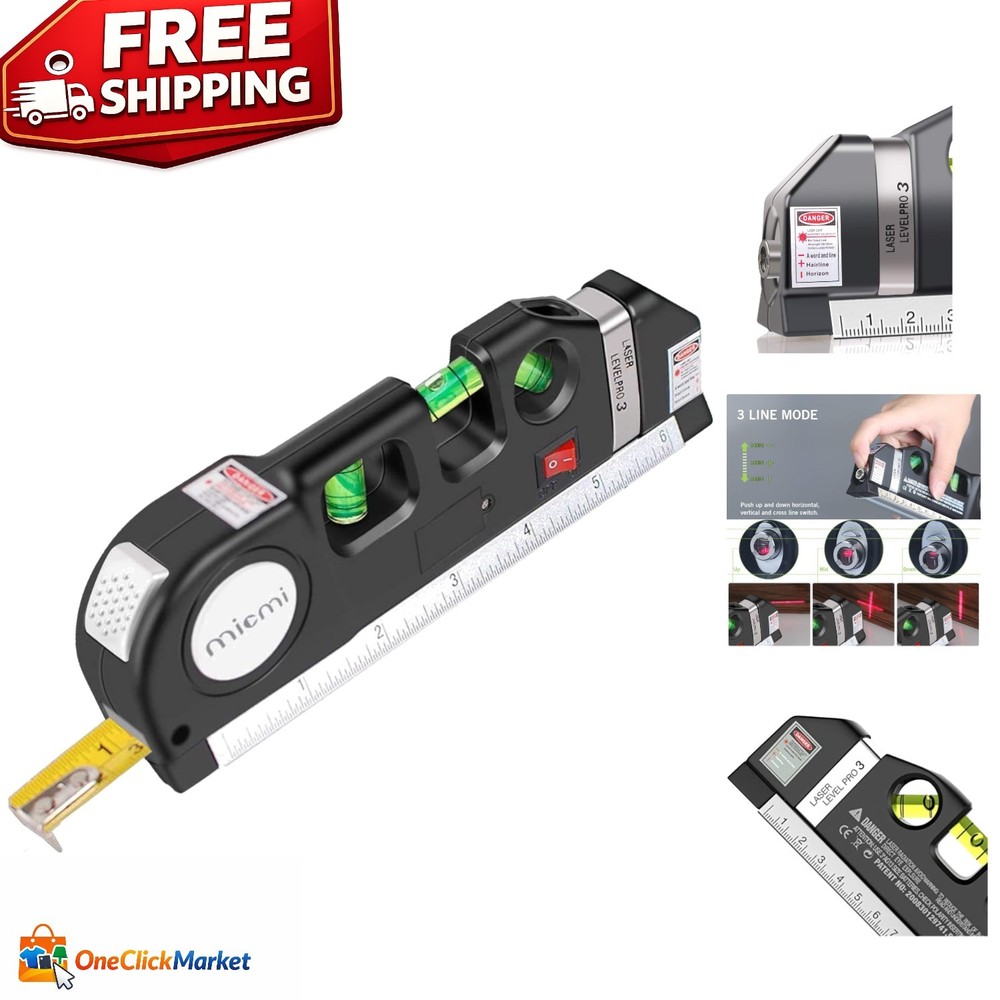 Automatic Laser Level & Tape Measure Ruler - Work Smart with Enhanced Precision