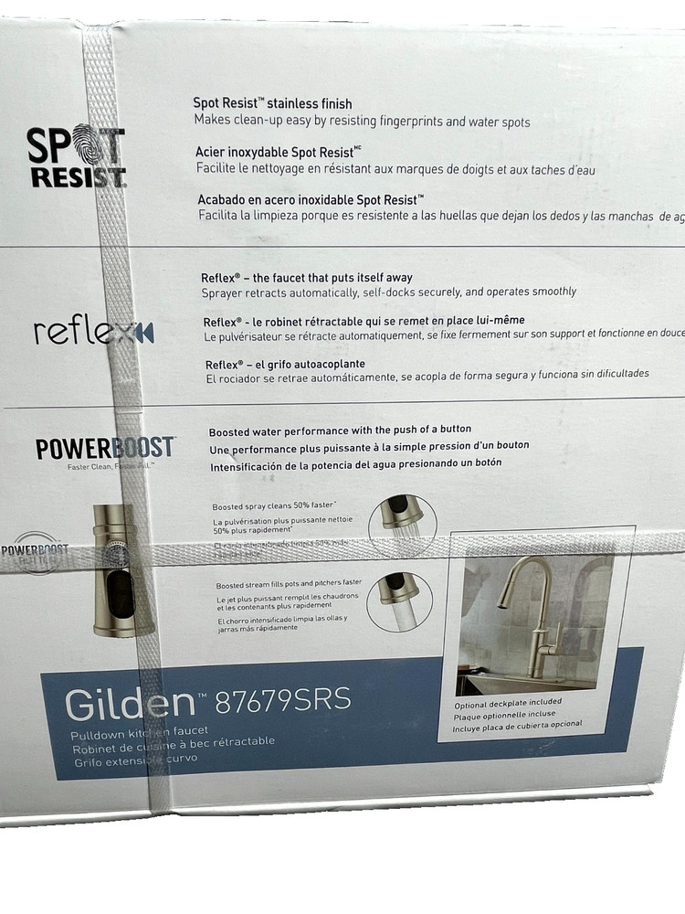 Moen Gilden Single Handle Pull-Down Kitchen Faucet in Spot Resist Stainless