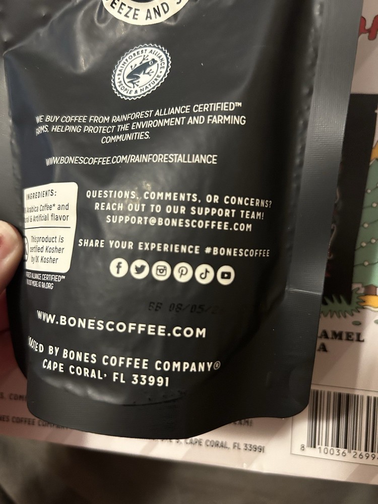 Bones Coffee Jolly Java Gift Box – 3 Holiday Flavors – Sealed – Exp 8/2026