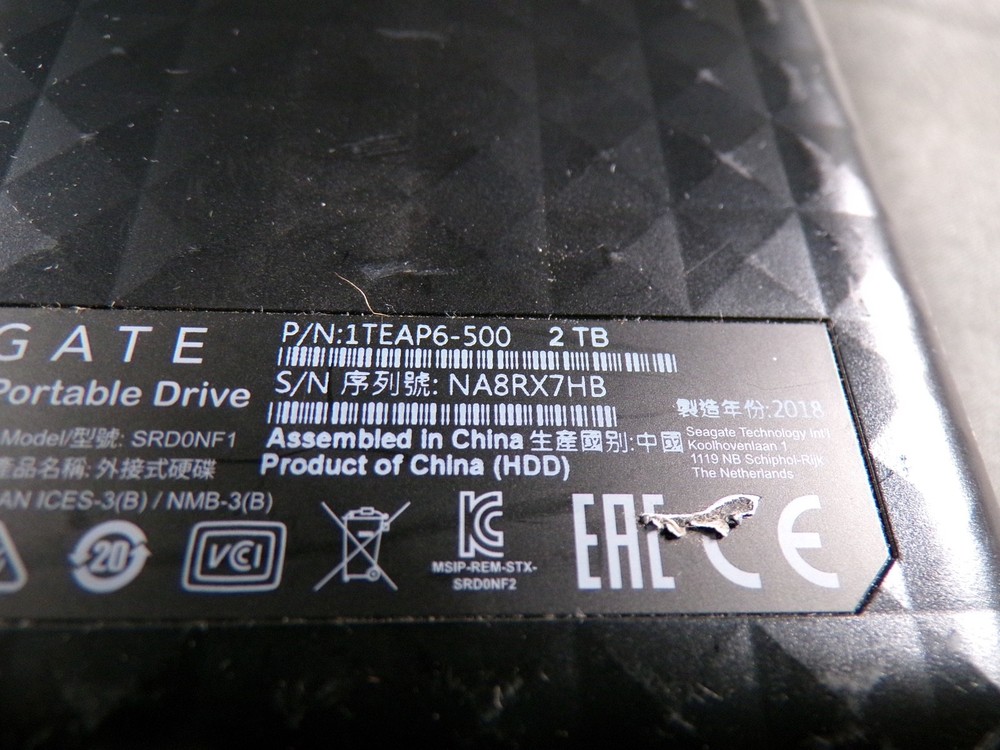 SEAGATE SRDONF1 2TB HARD DRIVE