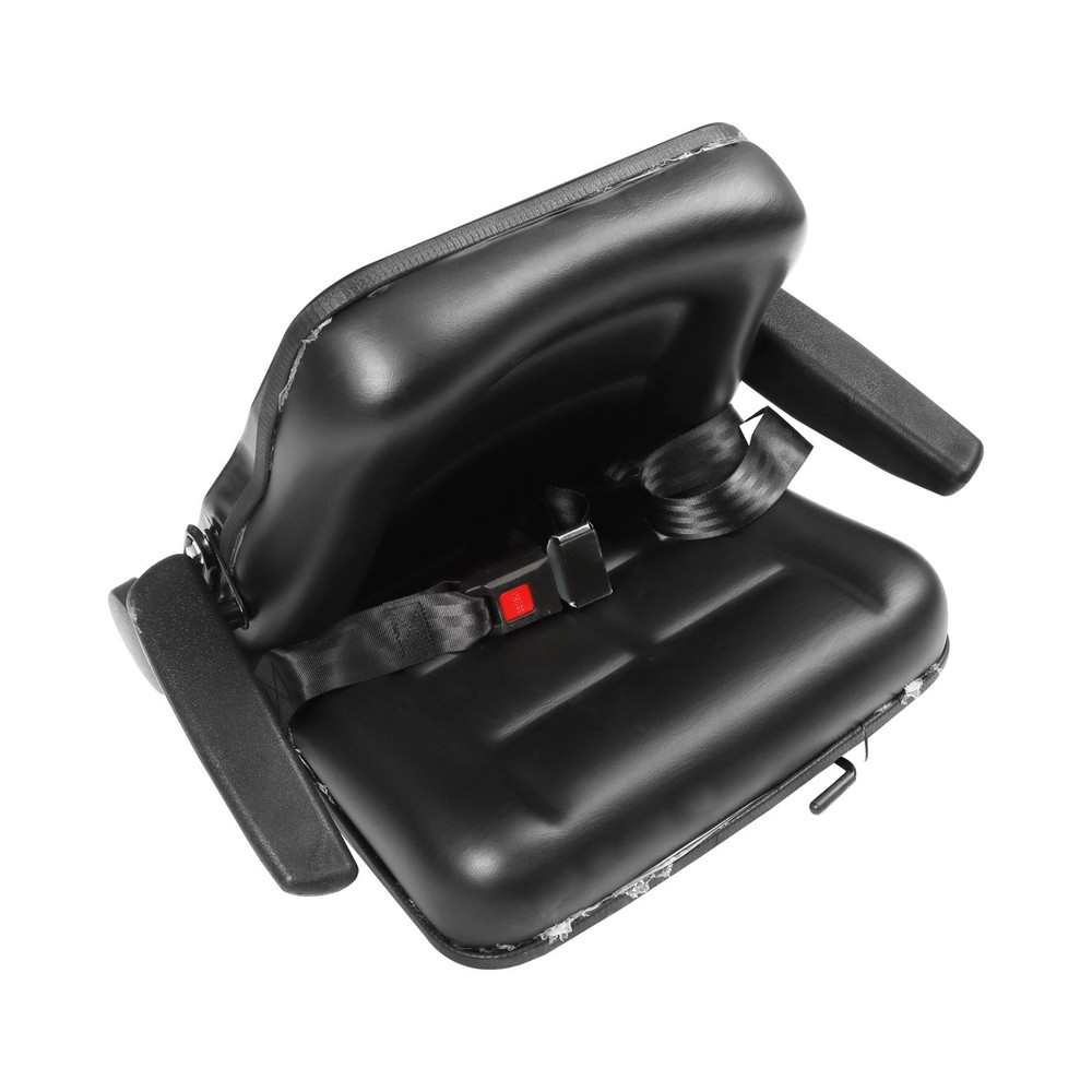 Adjustable Backrest Tractor Seat W/Armrest Forklift Seat Universal