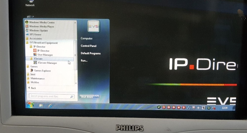 Evs ip director for evs with Intel i7 cpu, win7 64bit, win, 8gb