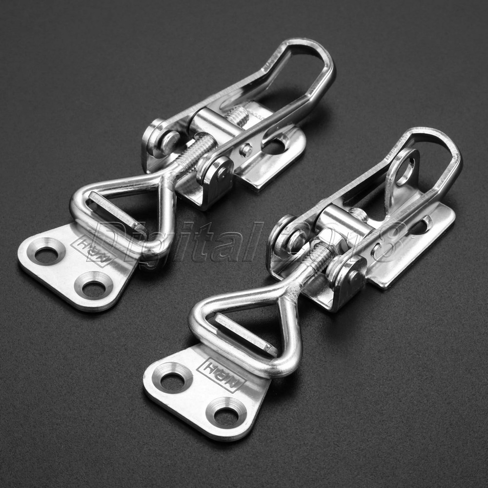 Spring Loaded Straight Loop Catch Toggle Clamp Lock Box Cabinet Lever Lock Hasp