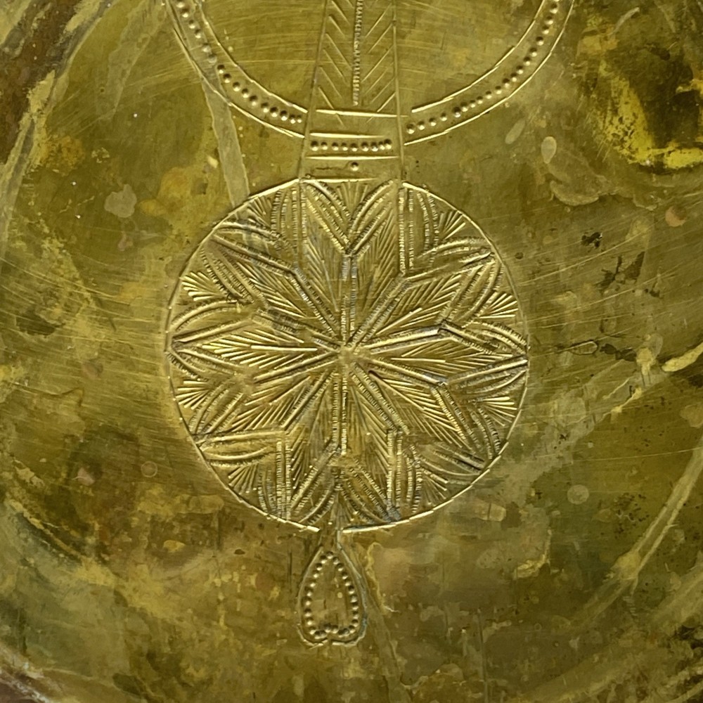 Vintage Brass Plate Egypt EGYPTIAN 12”