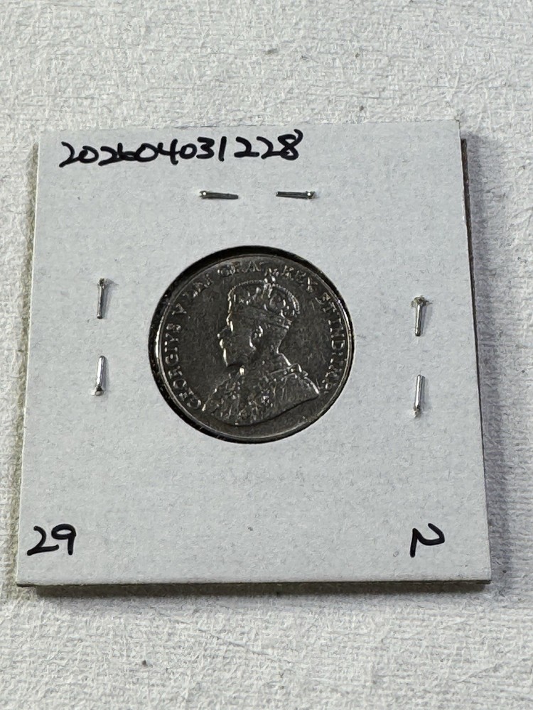 1928 Canada 5 Cents Cleaned