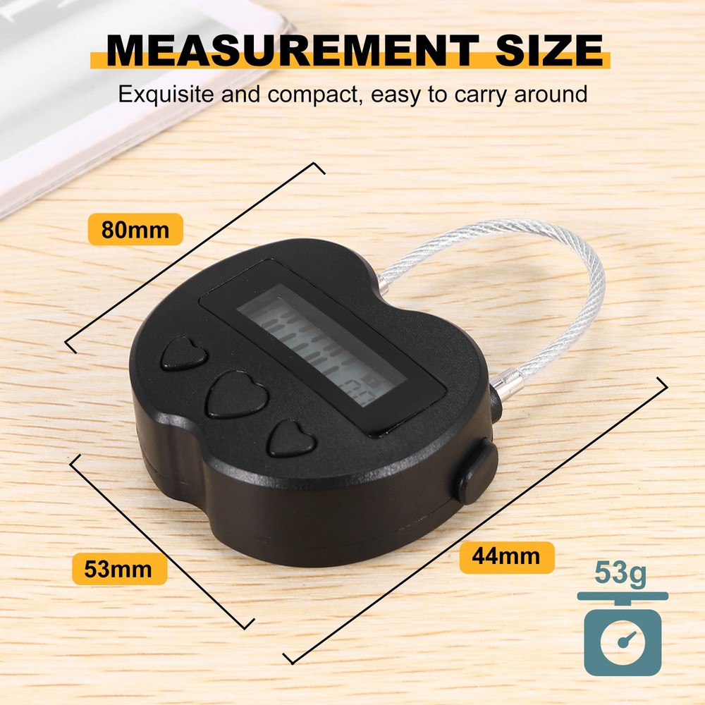 Time Lock LCD Display Time Lock Multifunction Travel Electronic Timer, 2536