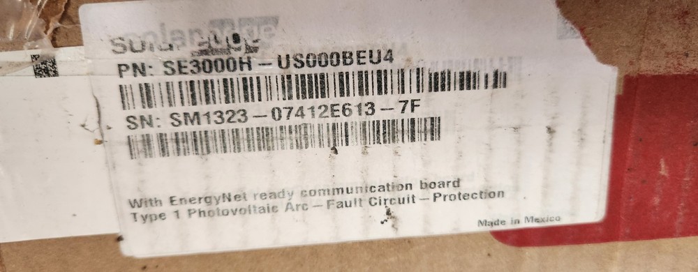 Solaredge SE3000H-US Inverter - White