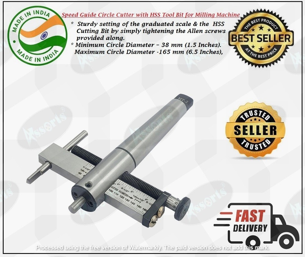 New Speed Guide Circle Cutter with HSS Tool Bit for Milling Machine Hand Tools