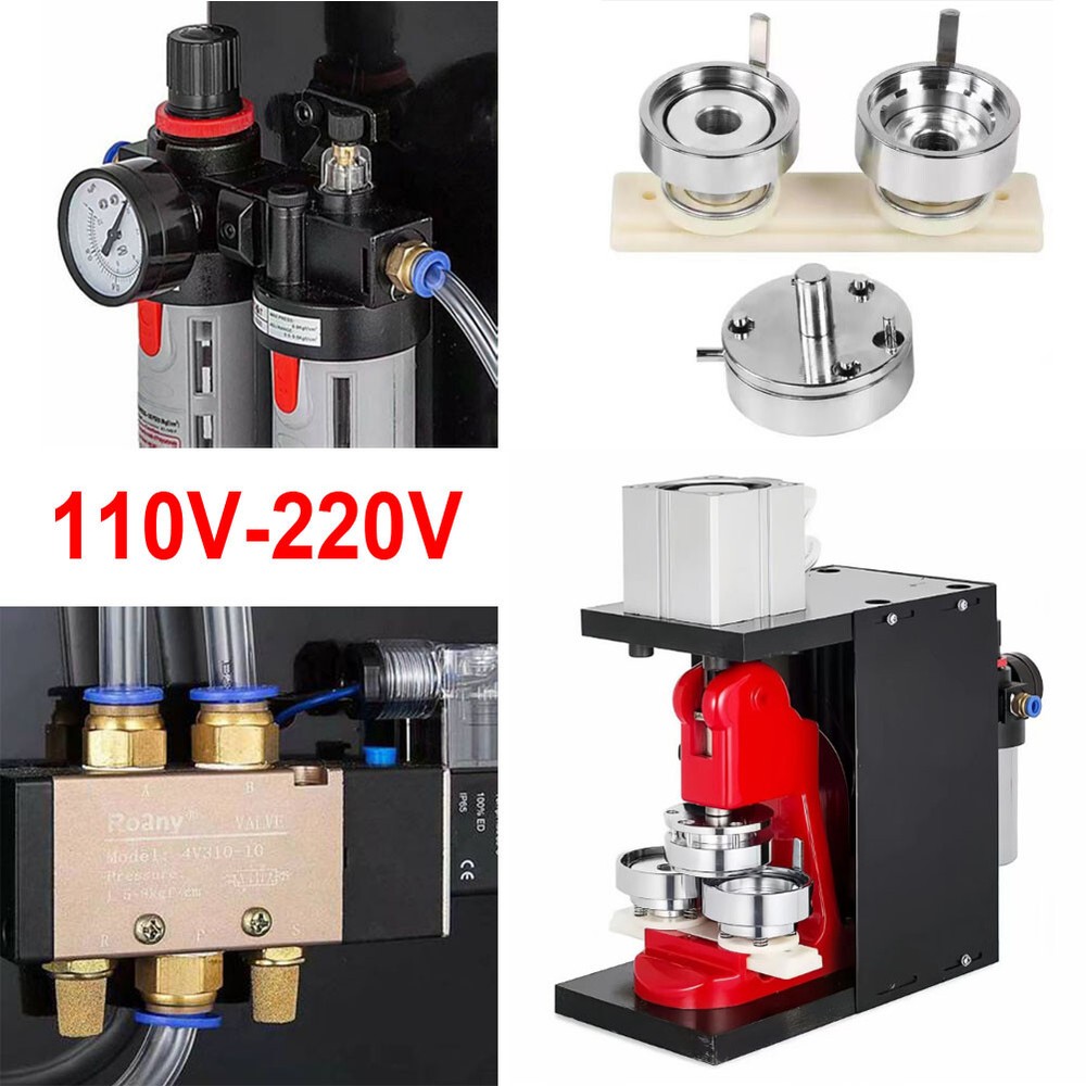 Automatic Badge Machine Pneumatic Button Maker Badge Making Machine With Mould