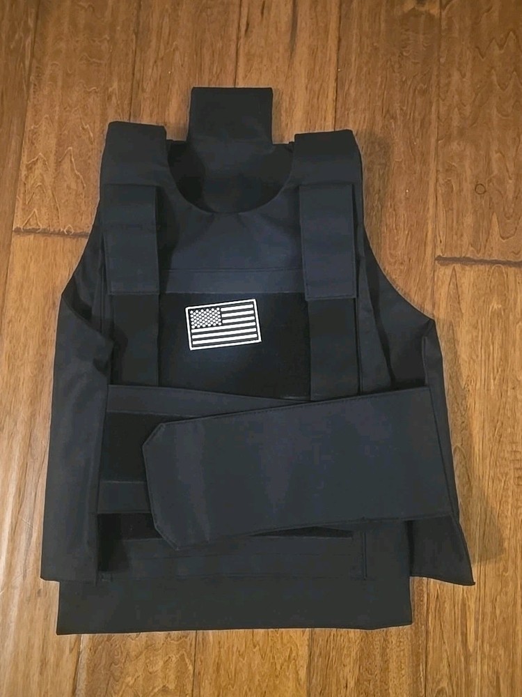 Black Vest Plate Carrier With Patch