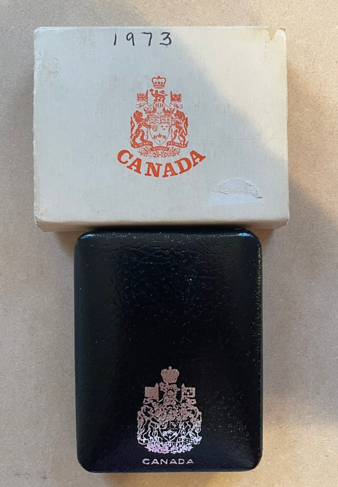1973 Canada Silver Dollar RCMP Proof - Empty Jewel Case Box