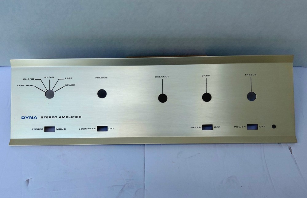 DYNA Stereo Amplifier Faceplate - Excellent Condition