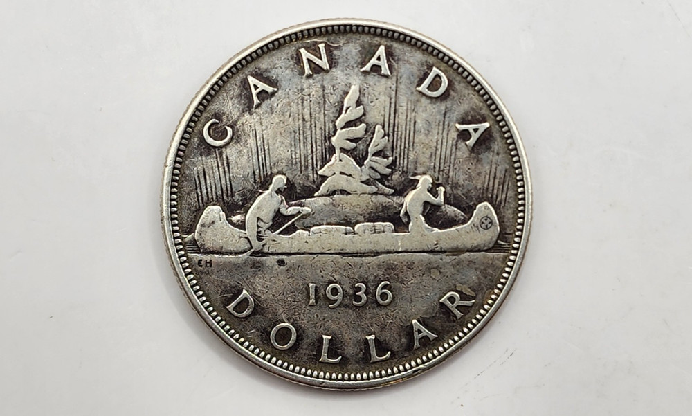 1936 Canada 1 Dollar Silver Coin - George V - KM#31