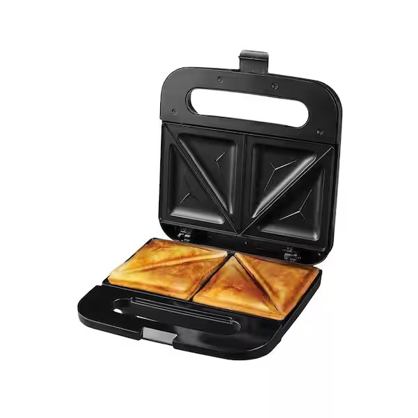 2-Slice Electric Sandwich Maker Non Stick Grill Black