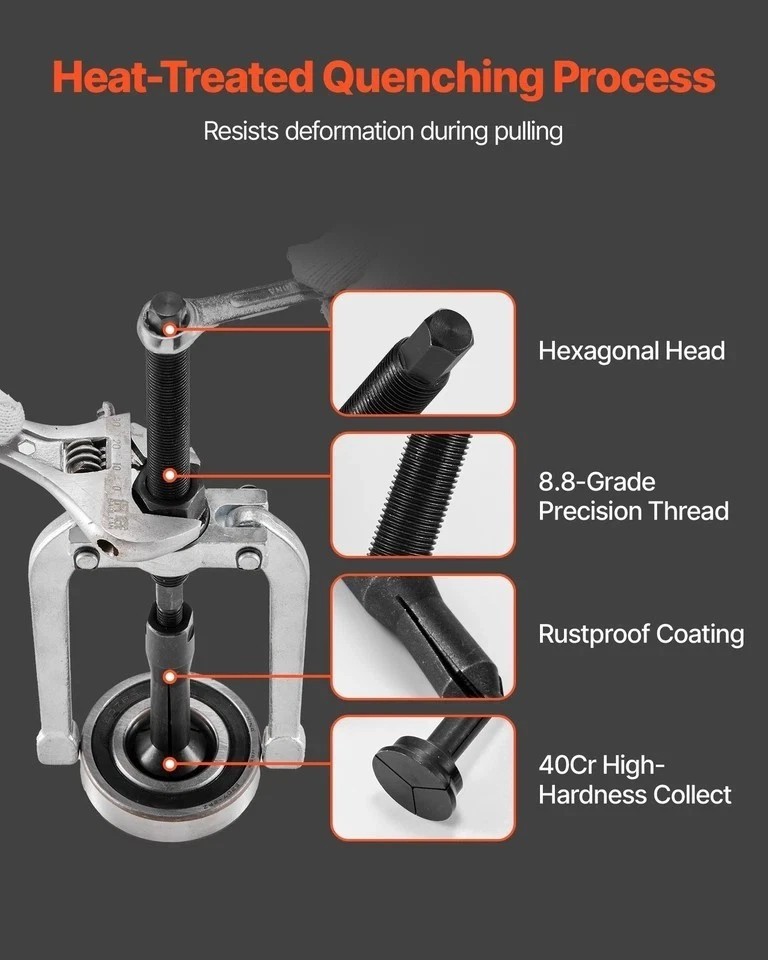 16pcs Blind Hole Bearing Puller Internal Extractor Remover Slide Hammer