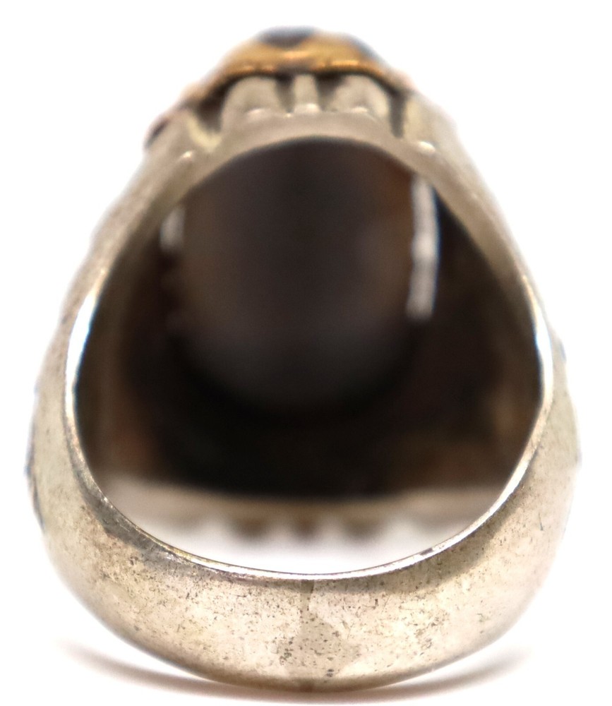 Beautiful ancient chung dzi one eye agate bead ring