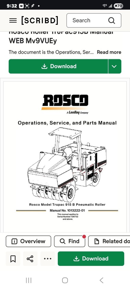 Rosco 915B ROLLER FRONT AXLE P/S