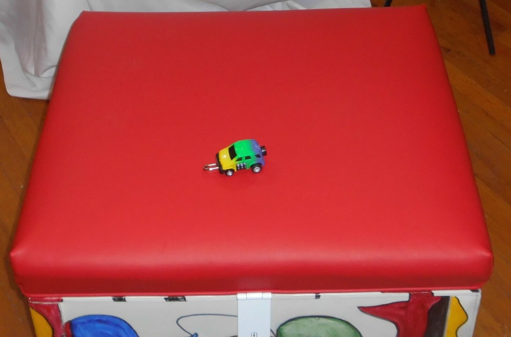 Happy Ottoman/ Storage Box ( Primitive)