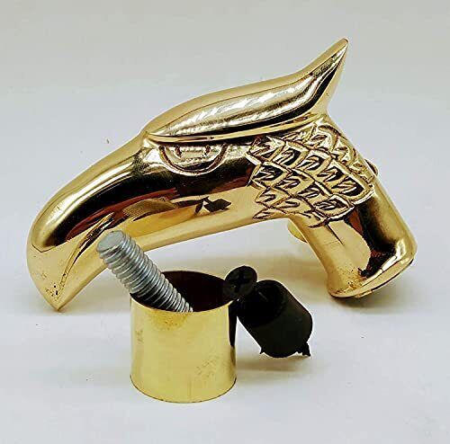 Solid Brass Vintage Cane Walking Stick Handle Eagle Head Cast Brass new handmade