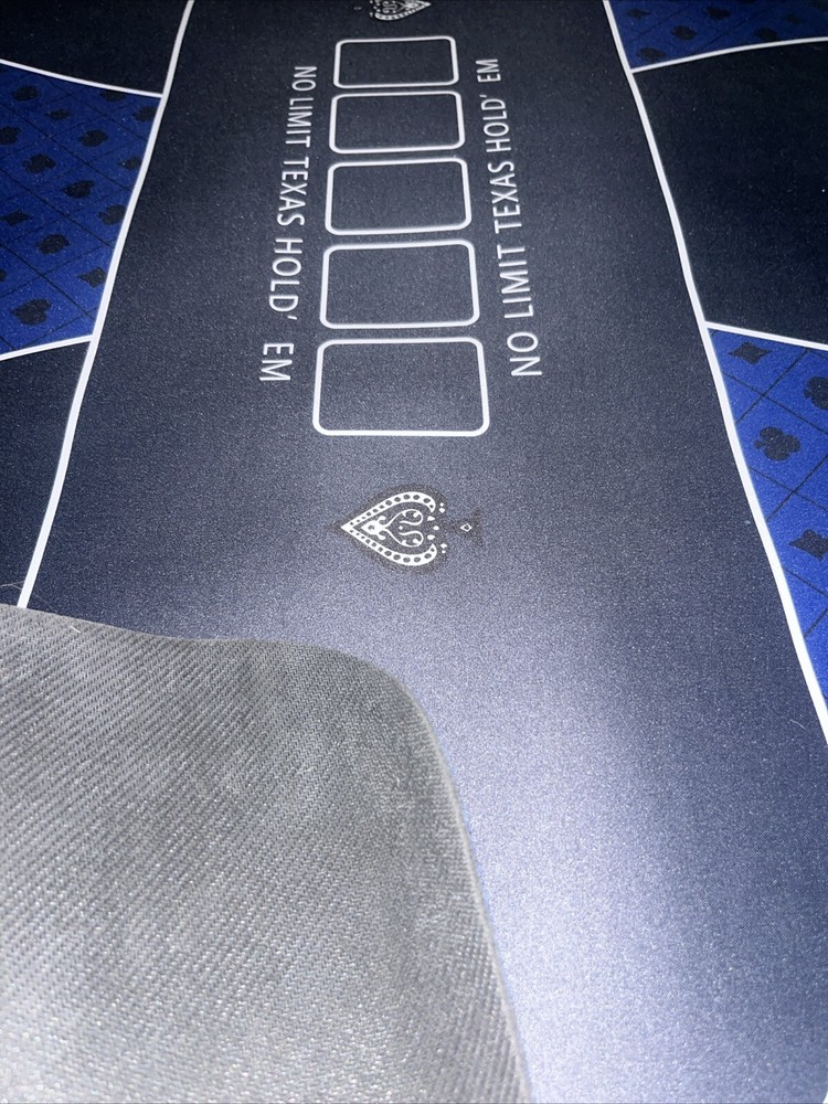 Blue Poker Mat