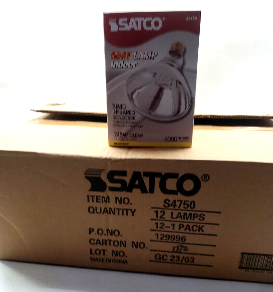 CASE OF 12, Satco 125W Heat/Brooder Bulb S4750