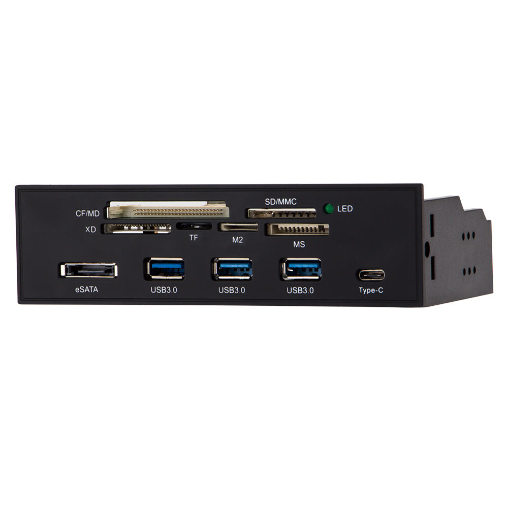 USB 3.0 Hub eSATA 5.25" Internal Card Reader Dashboard Media Front Panel