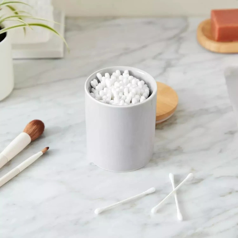 Q Tips Original Cotton Swabs 500 count Includes 500 Amazon Basics Cotton Swabs